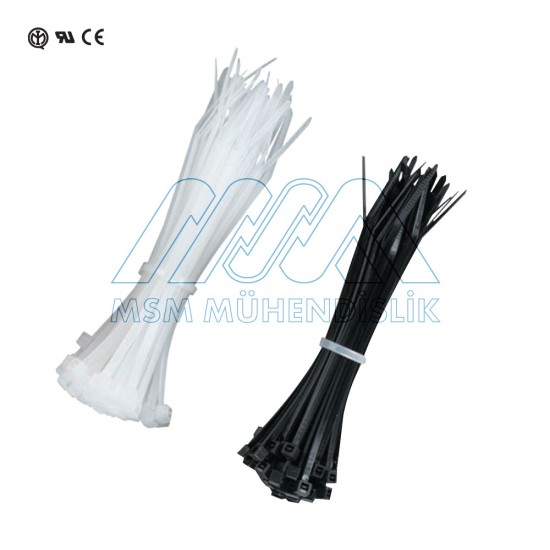 Хомуты Стяжные Для Кабеля Нейлоновые (Прозрачные – Черные)